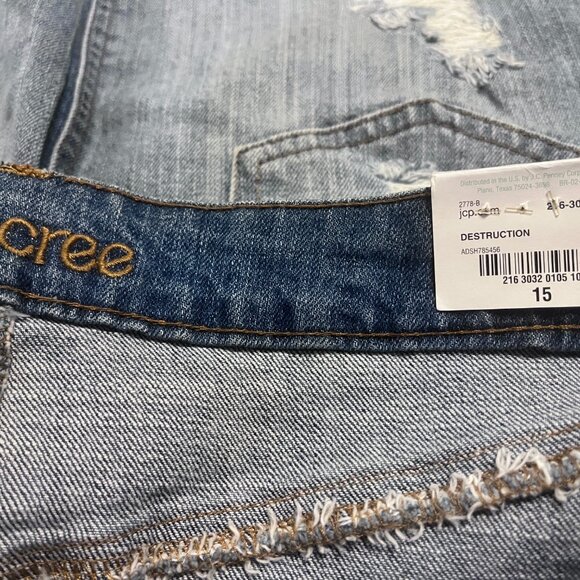 Decree Women's / Juniors New Blue Jean Skirt Size 15 - Picture 4 of 5